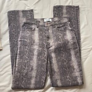rare never worn reformation snake print jeans